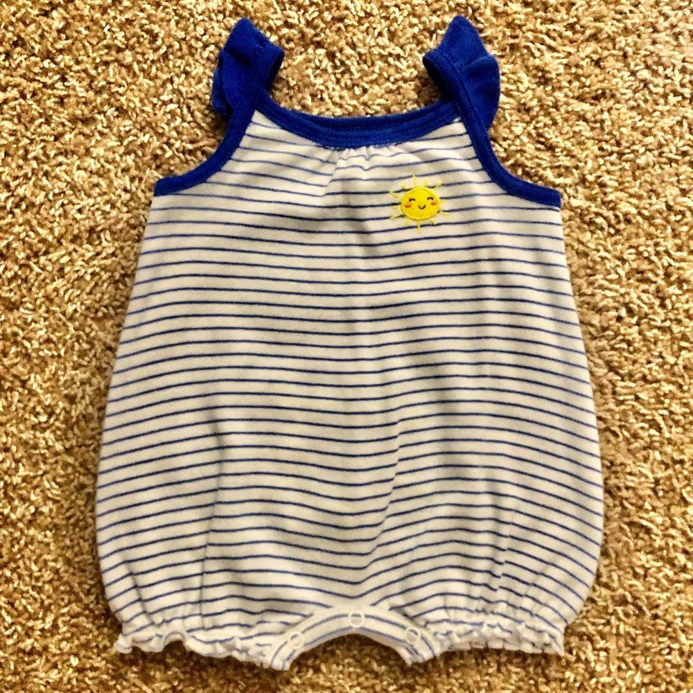 Carter’s Baby Girls’ Ruffle Tank One-Piece Romper, Newborn